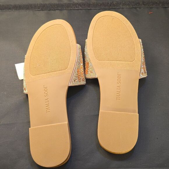 BRAND NEW THALIA SODI RHINESTONE EMBELLISHEDE WOMEN'S SLIDER G1 - Picture 13 of 16